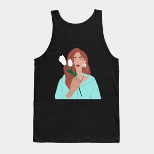 Blue lady 5 Tank Top